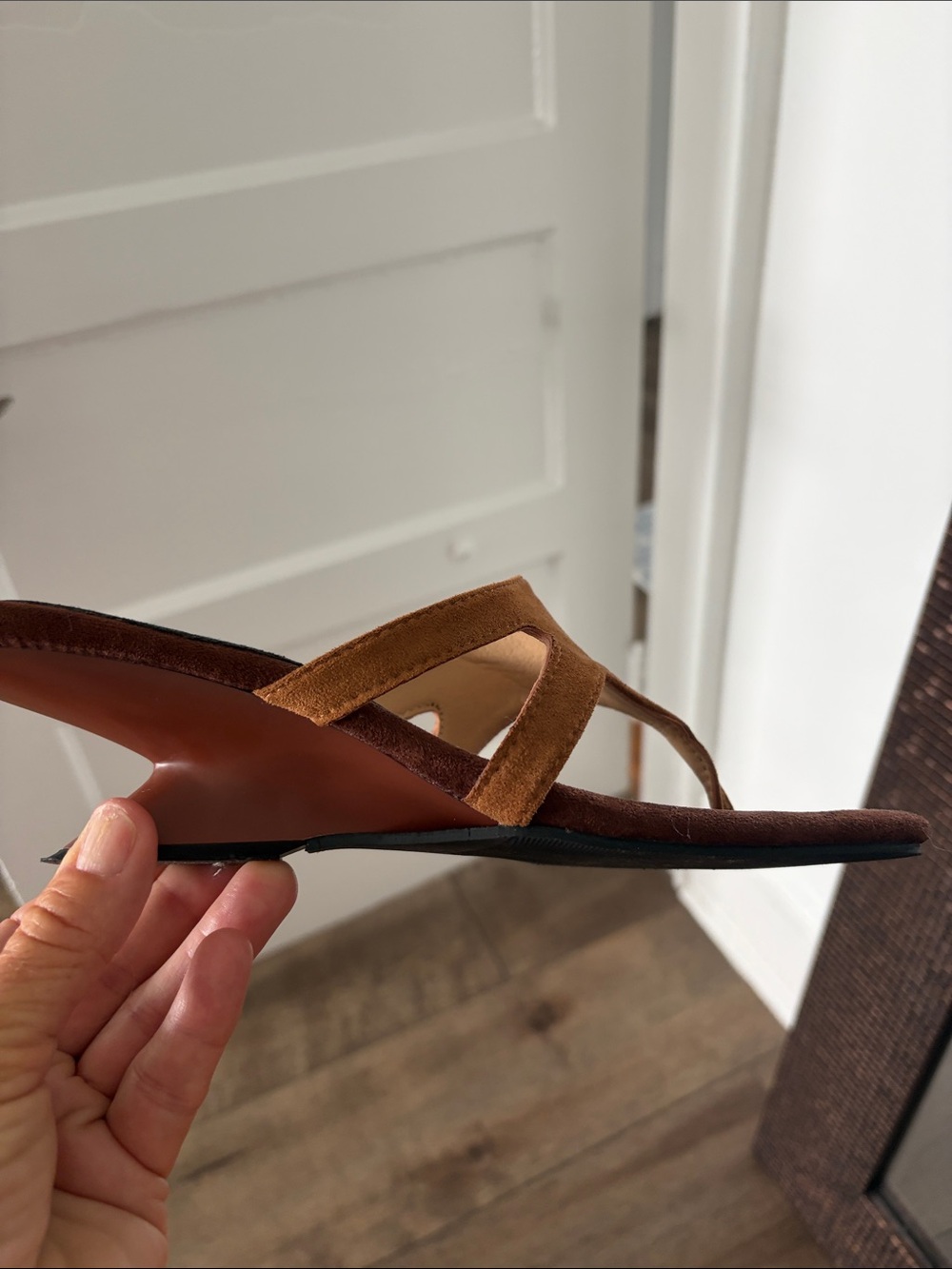 Suede sandal
